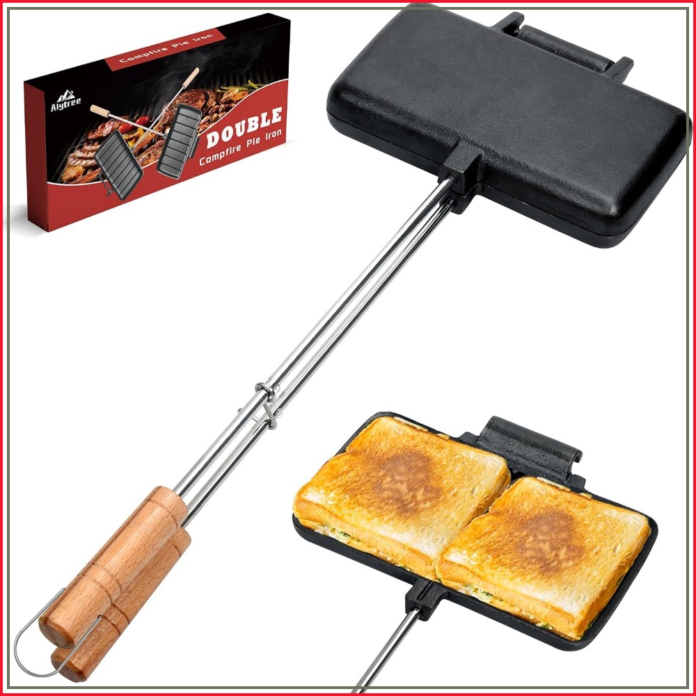 Cooking Outdoor Camping - Double Pie Irons for Camping Cast