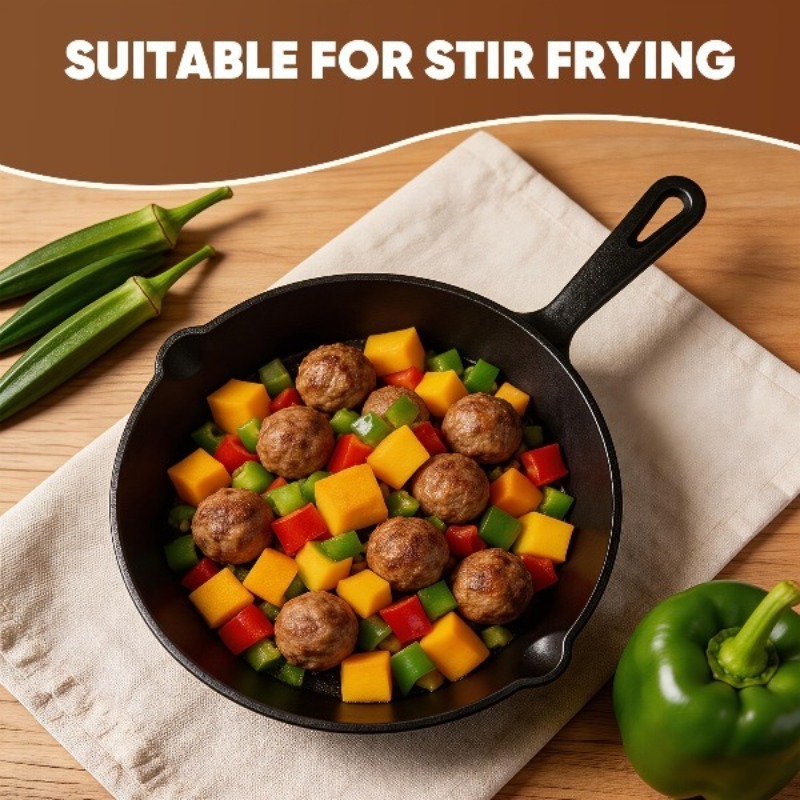 3PCS Cast Iron Skillet Set 6/8 - огляд і ціна Camping Cooking Without Gas