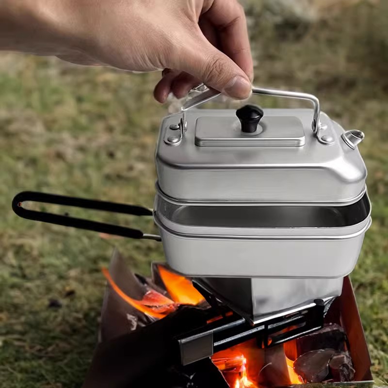 Ultralight Portable Picnic Cam - огляд і ціна Camping Cooking Set Stainless Steel