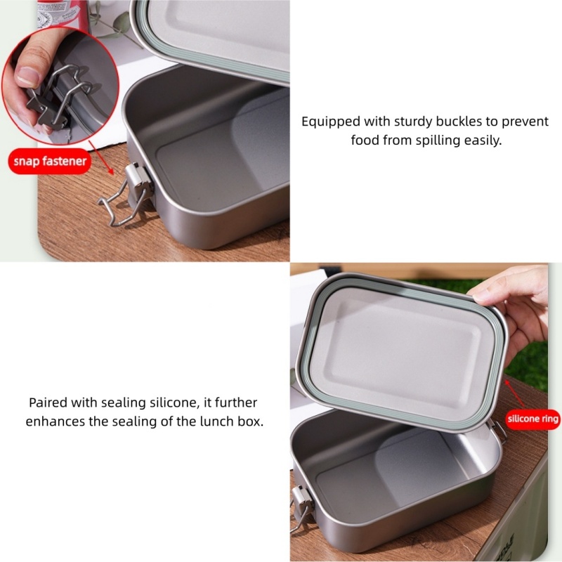 Titanium Lunch Box with Lid an - огляд і ціна Camping Cooking Set Stainless Steel