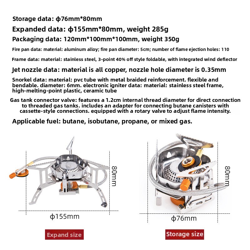 Split-type portable windproof  - огляд і ціна Camping Cooking Gas Canister