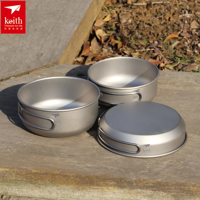 Keith 3PCS Titanium Cookware P - огляд і ціна Camping Cooking Set Stainless Steel