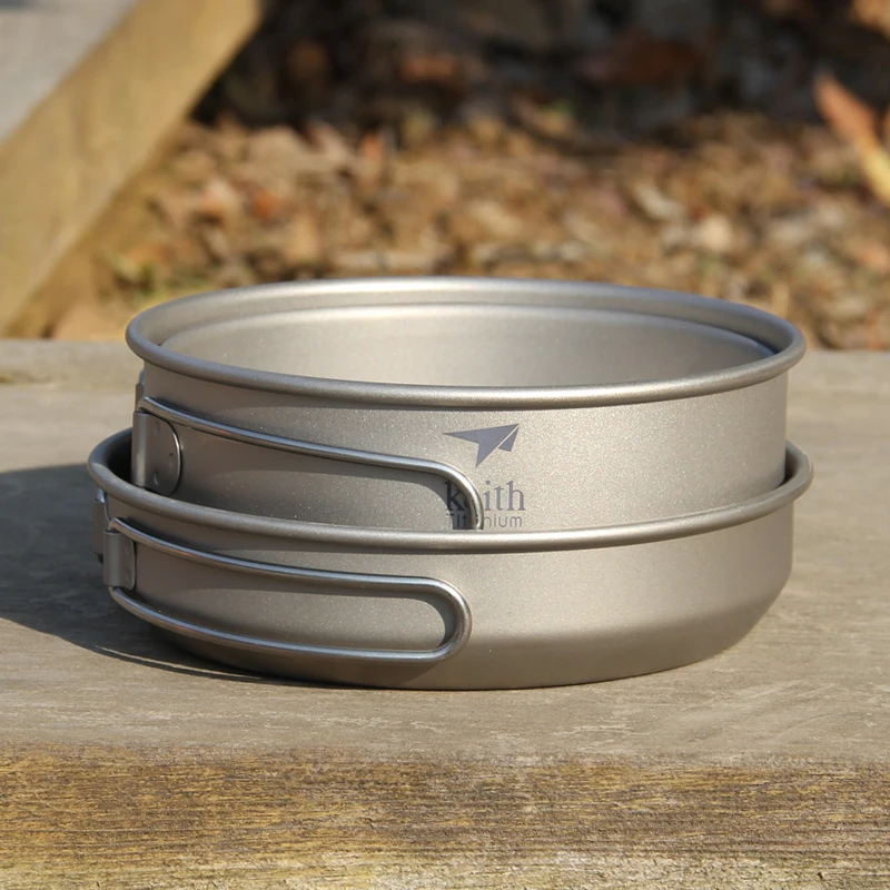 Keith 3PCS Titanium Cookware P - огляд і ціна Camping Cooking Set Stainless Steel