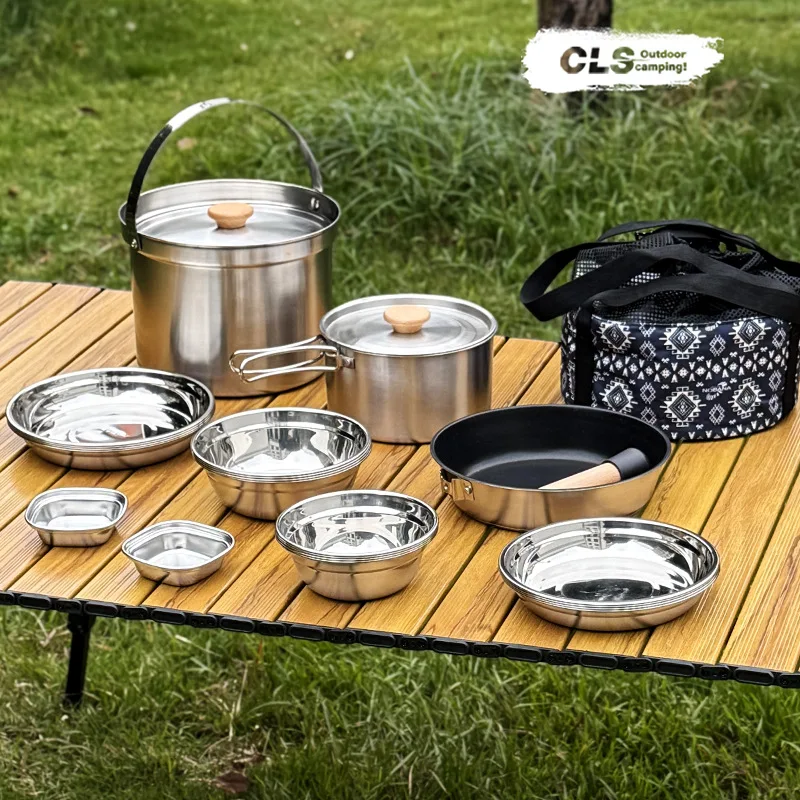 NOBANA&CLS 22PCS Stainless Ste - огляд і ціна Camping Cooking Set Stainless Steel