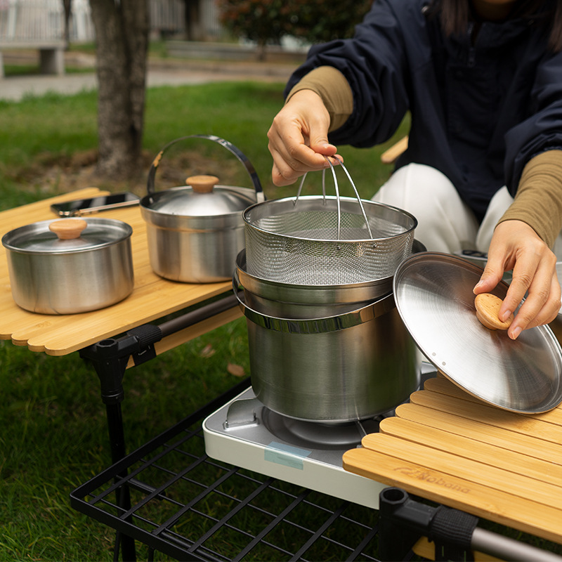 NOBANA Newest Outdoor Stainles - огляд і ціна Camping Cooking Set Stainless Steel