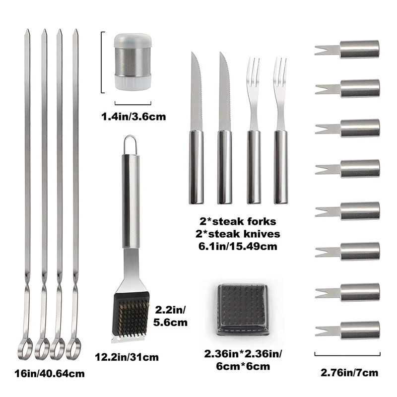 BBQ Tools Set Barbecue Grillin - огляд і ціна Camping Cooking Bundle