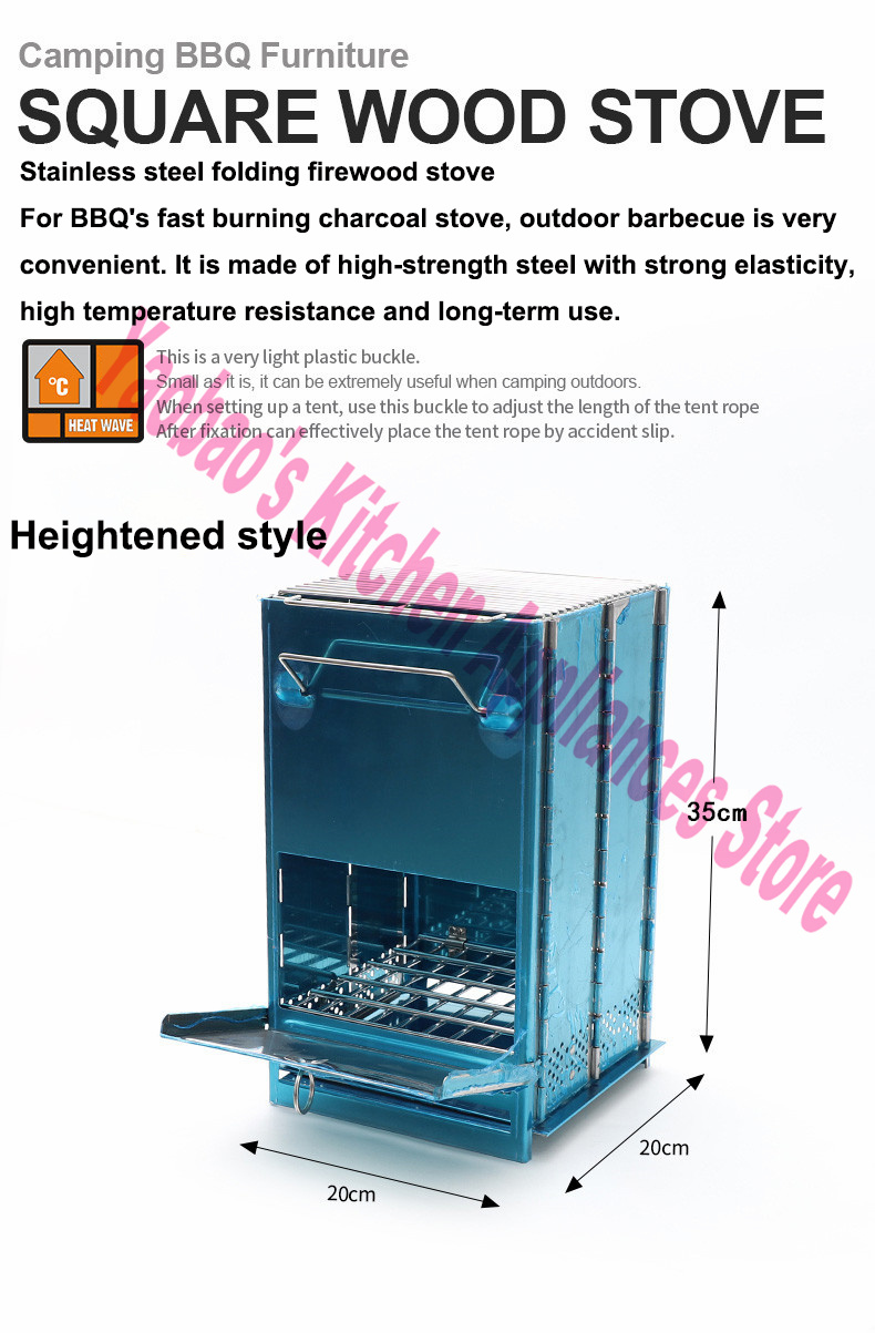 Wood Stove Outdoor Camping Equ - огляд і ціна Camping Cooking Area