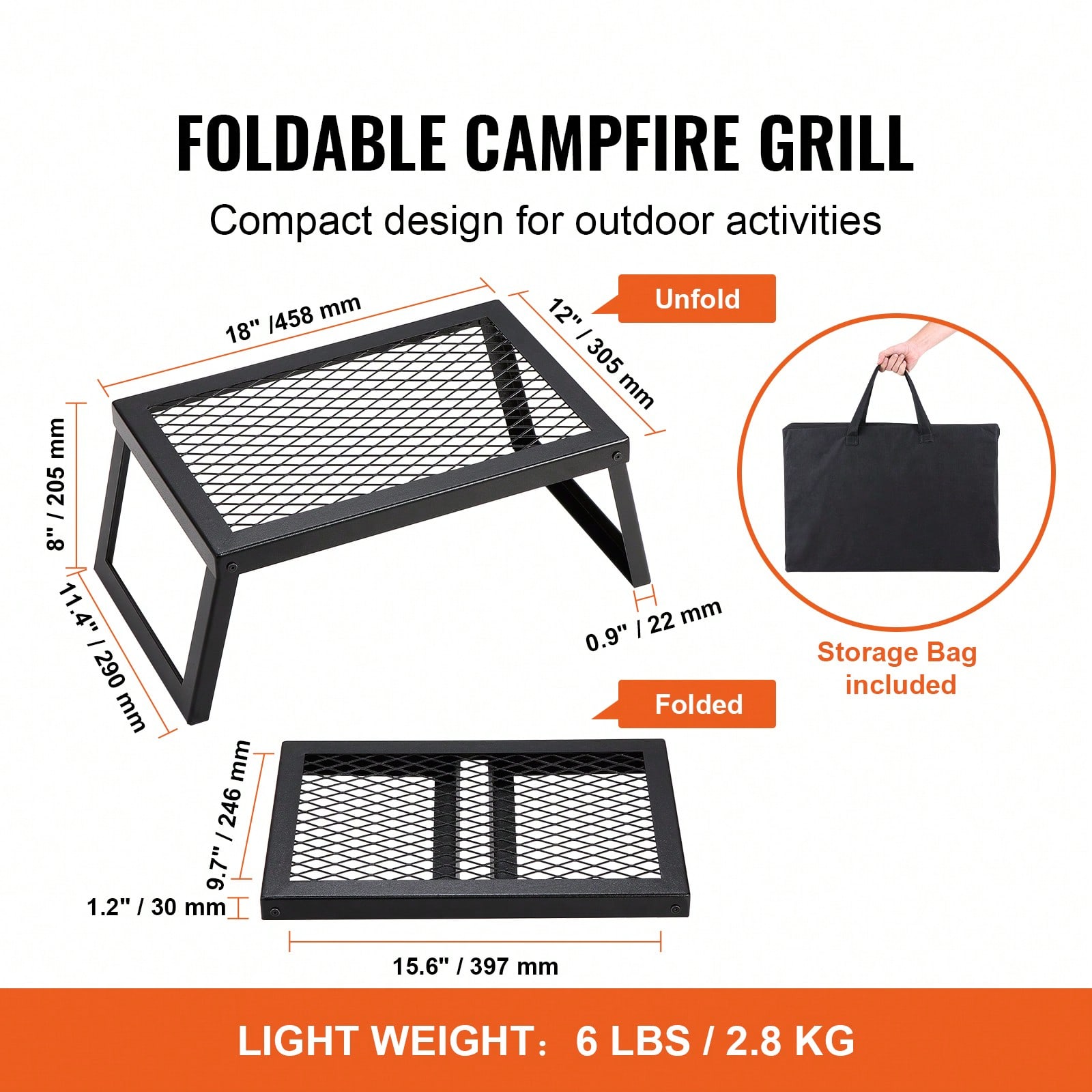 Folding/Swivel Campfire Grill, - огляд і ціна Camping Cooking Over Fire