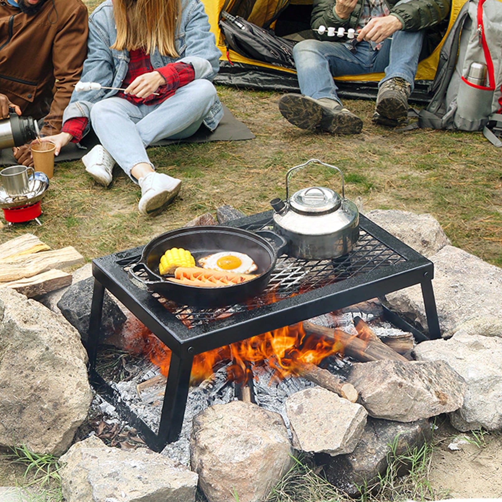 Folding/Swivel Campfire Grill, - огляд і ціна Camping Cooking Over Fire