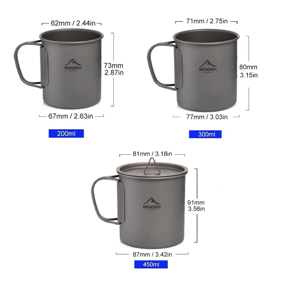 Widesea Camping Mug Titanium C - огляд і ціна Camping Cooking Bundle