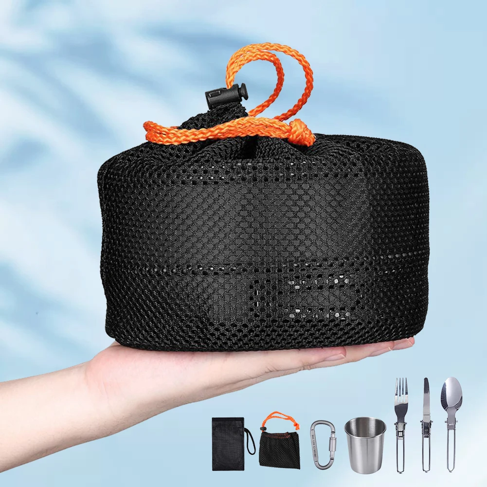 Camping Cookware Kit Kettle Po - огляд і ціна Camping Cooking Set Stainless Steel