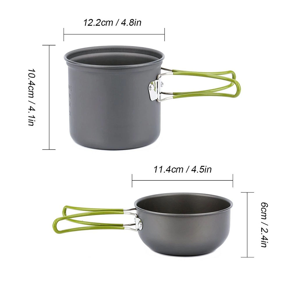 Camping Cookware Kit with Stov - огляд і ціна Camping Cooking Set Stainless Steel